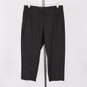 Rohan Women's Pacer Capri Trousers Size 10 Black Athletic UV Protection Outdoor